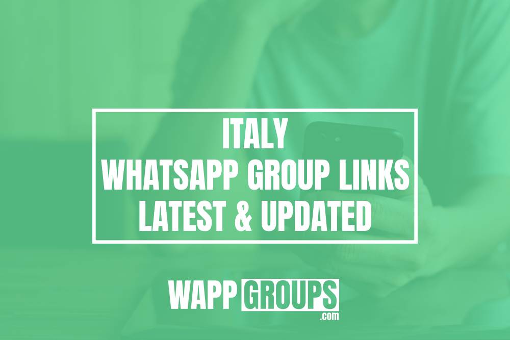 Italy WhatsApp Group Links