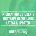 International Students WhatsApp Group Links